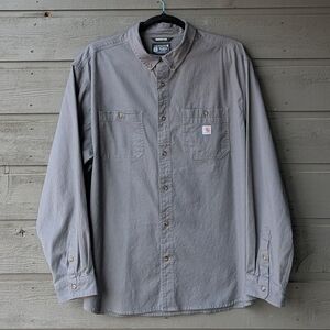 NWOT Carhartt Men's Windham Relaxed Fit Long Sleeve Shirt Gravel Gray Size 4XL